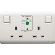 13A 250V 2G DP/S RCD SO, WE